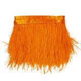 Ostrich Feather Fringe Trim 5" Single Ply - Orange - Aviana Collection
