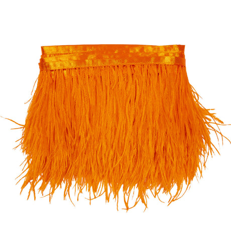 Ostrich Feather Fringe Trim 5" Single Ply - Orange - Aviana Collection