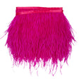 Ostrich Feather Fringe Trim 5" Single Ply - Fuchsia - Aviana Collection