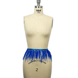 Ostrich Feather Fringe Trim 5" Single Ply - Blue - Aviana Collection