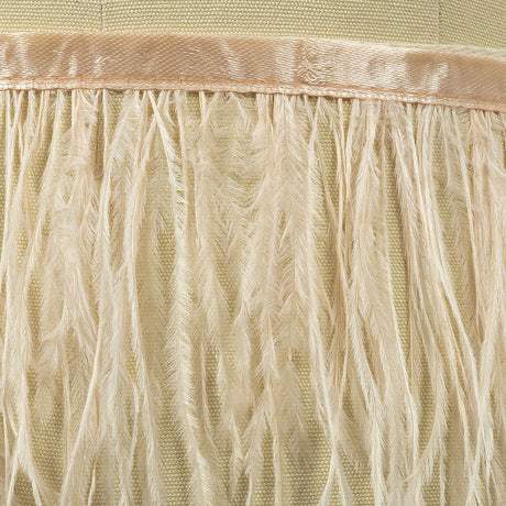 Ostrich Feather Fringe Trim 5" Single Ply - Peach - Aviana Collection