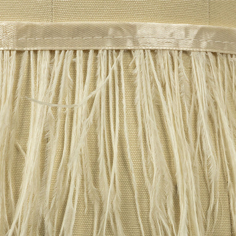 Ostrich Feather Fringe Trim 5" Single Ply - Bone White - Aviana Collection