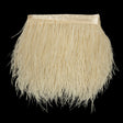 Ostrich Feather Fringe Trim 5" Single Ply - Bone White - Aviana Collection