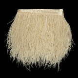Ostrich Feather Fringe Trim 5" Single Ply - Bone White - Aviana Collection