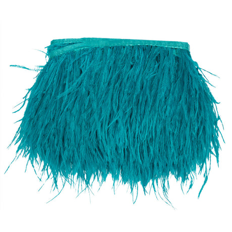 Ostrich Feather Fringe Trim 5" Single Ply - Turquoise - Aviana Collection