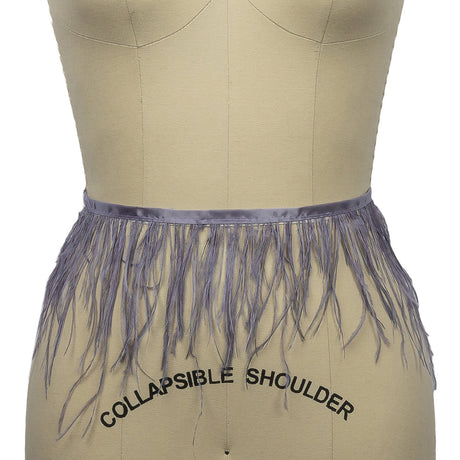Ostrich Feather Fringe Trim 5" Single Ply - Iris - Aviana Collection