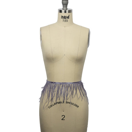 Ostrich Feather Fringe Trim 5" Single Ply - Iris - Aviana Collection