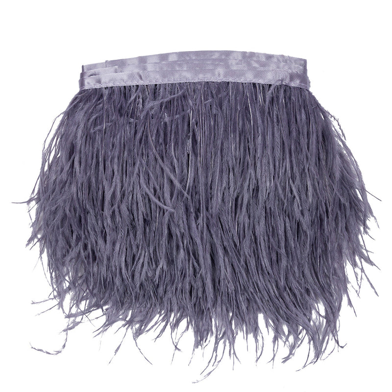 Ostrich Feather Fringe Trim 5" Single Ply - Iris - Aviana Collection