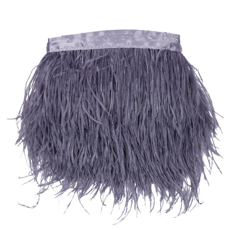 Ostrich Feather Fringe Trim 5" Single Ply - Iris - Aviana Collection