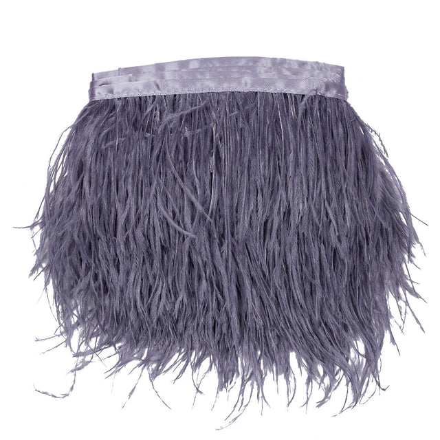 Ostrich Feather Fringe Trim 5" Single Ply - Iris - Aviana Collection
