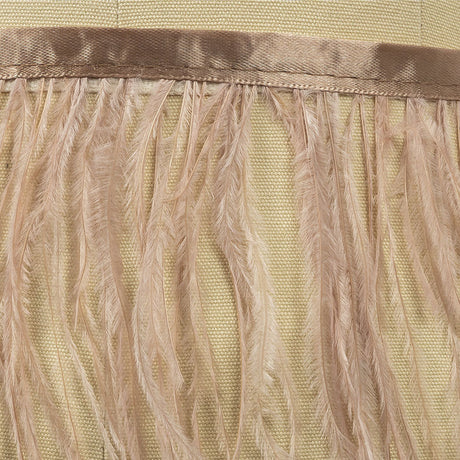 Ostrich Feather Fringe Trim 5" Single Ply - Blush - Aviana Collection
