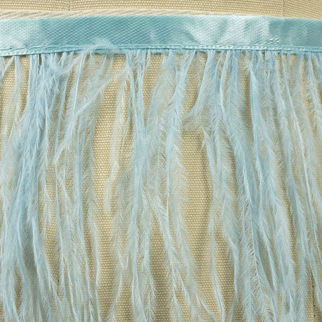 Ostrich Feather Fringe Trim 5" Single Ply - Baby Blue - Aviana Collection