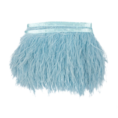 Ostrich Feather Fringe Trim 5" Single Ply - Baby Blue - Aviana Collection