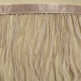 Ostrich Feather Fringe Trim 5" Single Ply - Light Taupe - Aviana Collection