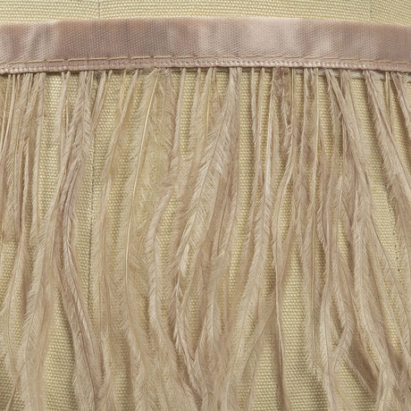 Ostrich Feather Fringe Trim 5" Single Ply - Light Taupe - Aviana Collection