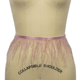 Ostrich Feather Fringe Trim 5" Single Ply - Dark Pink - Aviana Collection