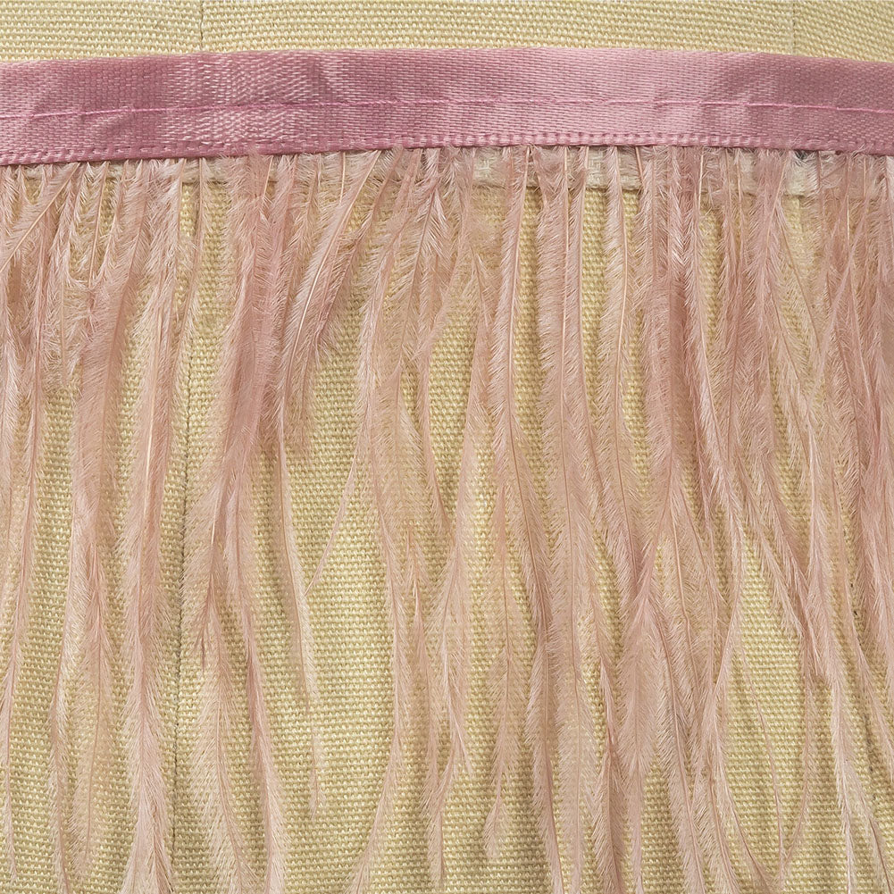 Ostrich Feather Fringe Trim 5" Single Ply - Dark Pink - Aviana Collection