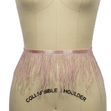 Ostrich Feather Fringe Trim 5" Single Ply - Pink - Aviana Collection