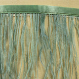 Ostrich Feather Fringe Trim 5" Single Ply - Jade - Aviana Collection