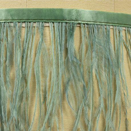 Ostrich Feather Fringe Trim 5" Single Ply - Jade - Aviana Collection