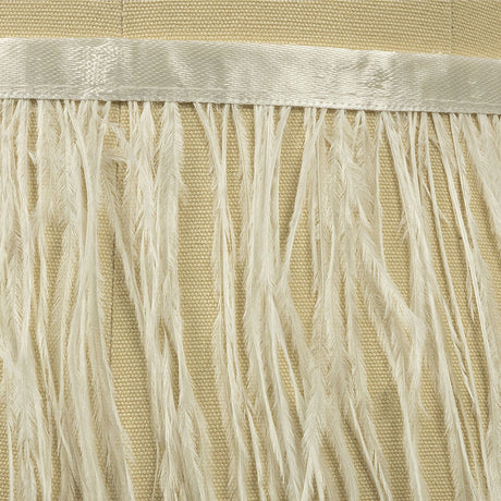 Ostrich Feather Fringe Trim 5" Single Ply - Snow White - Aviana Collection
