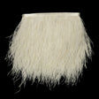 Ostrich Feather Fringe Trim 5" Single Ply - Snow White - Aviana Collection