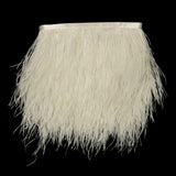 Ostrich Feather Fringe Trim 5" Single Ply - Snow White - Aviana Collection