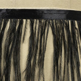Ostrich Feather Fringe Trim 5" Single Ply - Black - Aviana Collection