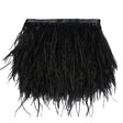 Ostrich Feather Fringe Trim 5" Single Ply - Black - Aviana Collection
