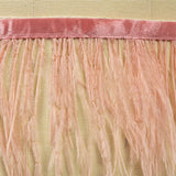 Ostrich Feather Fringe Trim 5" Single Ply - Light Coral - Aviana Collection