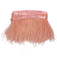 Ostrich Feather Fringe Trim 5" Single Ply - Light Coral - Aviana Collection