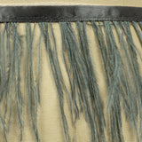Ostrich Feather Fringe Trim 5" Single Ply - Dark Silver - Aviana Collection