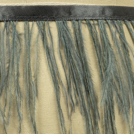 Ostrich Feather Fringe Trim 5" Single Ply - Dark Silver - Aviana Collection