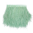 Ostrich Feather Fringe Trim 5" Single Ply - Sea Green - Aviana Collection