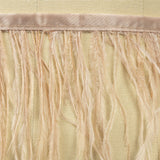 Ostrich Feather Fringe Trim 5" Single Ply - Dark Nude - Aviana Collection