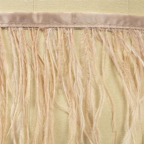 Ostrich Feather Fringe Trim 5" Single Ply - Dark Nude - Aviana Collection