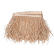 Ostrich Feather Fringe Trim 5" Single Ply - Dark Nude - Aviana Collection