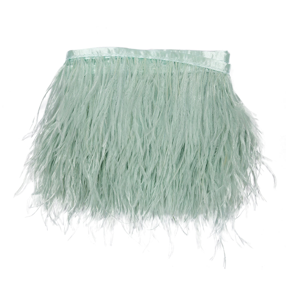 Ostrich Feather Fringe Trim 5" Single Ply - Seafoam - Aviana Collection