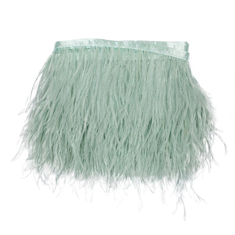 Ostrich Feather Fringe Trim 5" Single Ply - Seafoam - Aviana Collection