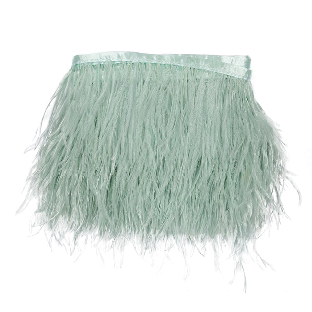 Ostrich Feather Fringe Trim 5" Single Ply - Seafoam - Aviana Collection