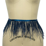 Ostrich Feather Fringe Trim 5" Single Ply - Navy - Aviana Collection