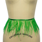 Ostrich Feather Fringe Trim 5" Single Ply - Fern Green - Aviana Collection