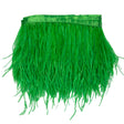 Ostrich Feather Fringe Trim 5" Single Ply - Fern Green - Aviana Collection