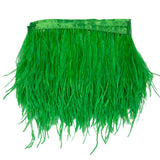 Ostrich Feather Fringe Trim 5" Single Ply - Fern Green - Aviana Collection