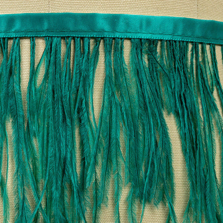 Ostrich Feather Fringe Trim 5" Single Ply - Teal - Aviana Collection