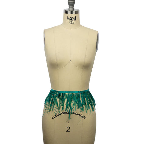 Ostrich Feather Fringe Trim 5" Single Ply - Teal - Aviana Collection