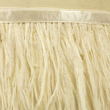 Ostrich Feather Fringe Trim 5" Two Ply - Bone White - Aviana Collection