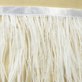 Ostrich Feather Fringe Trim 5" Two Ply - White - Aviana Collection
