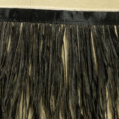 Ostrich Feather Fringe Trim 5" Two Ply - Black - Aviana Collection