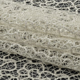 Guipure Lace with Glitter - White Meandering Lines